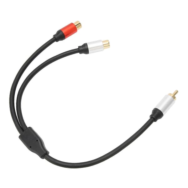 RCA hann til 2RCA hunn AUX-forlengelse Y-adapter stereosplitterkabel