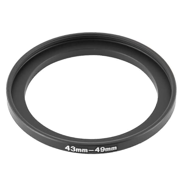 43 mm til 49 mm metal step-up filterringadapter til kamera.