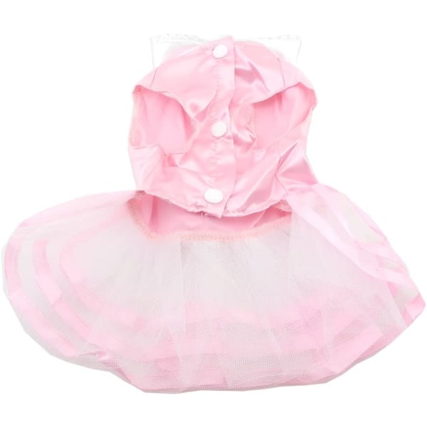 Satin Blomster Kjole Liten Hund Katt Prinsesse Kjole Stripete,XL,Rosa