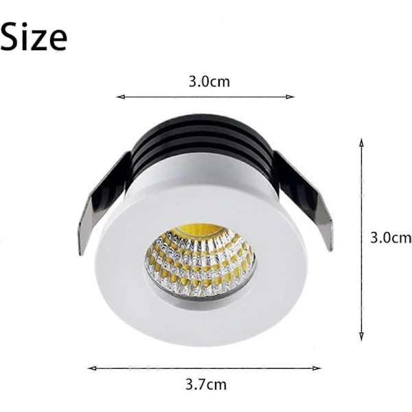 Pakke med 5*3W LED forsænket loftslampe downlights spotlight, LED forsænket lille kabinet mini spotlampe loft downlight