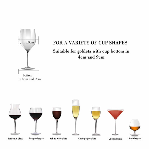 Vinställ - Under skåp stjälk glas hållare glas förvaring galge 2-pack metall arrangör för bar kök brun