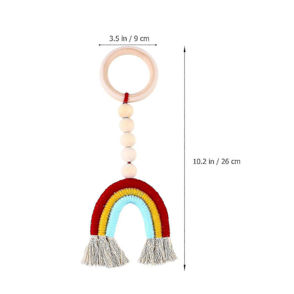 1 st Regnbåge Väggdekor Makramé Regnbåge Hängande Ornament Barnrum Prydnad