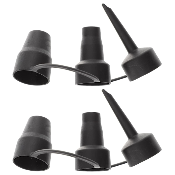 Elektrisk Luftpump Adapter (2-pack), 3 Storlekar, Ersättningsmunstycken, Portabel Adapter, Svart