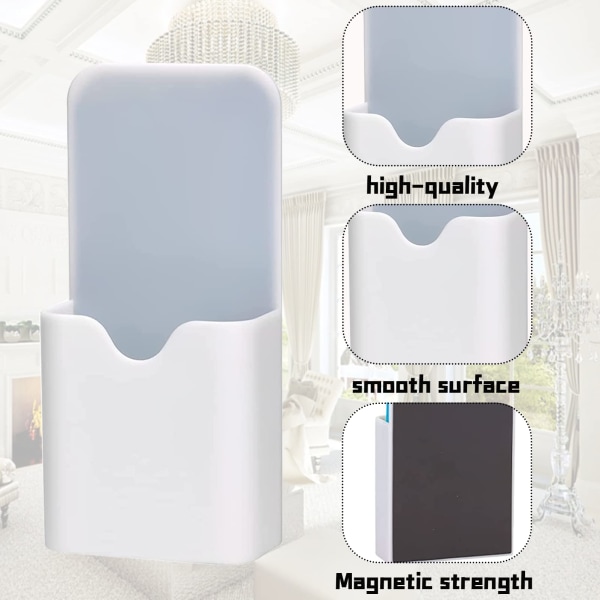 2 stk Magnetisk penneholder Magnetisk markørholder stærk magnetisme til kontorer Skoler Hjemmefabrikker Køleskab Whiteboard