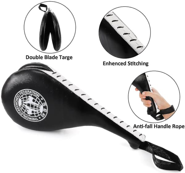 2-pack Taekwondo Kick Pads, Hållbara Slagkuddar Svart