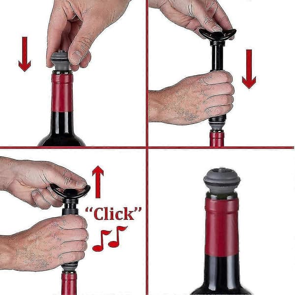 6-delt stopper for vin, vakuumvinstopper