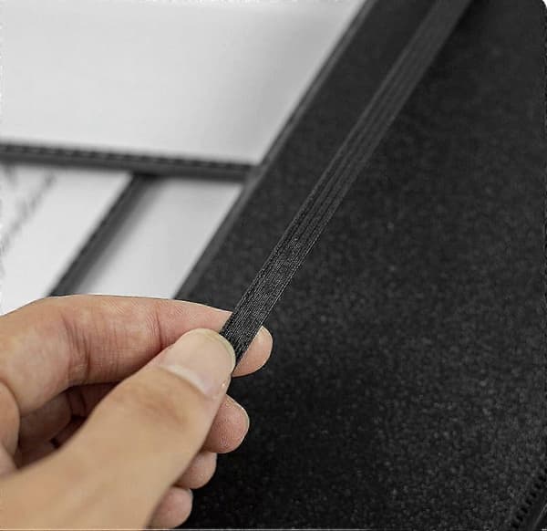 Foldbar sygepleje clipboard, lommeformat rustfrit stål 3-lags metal notesblok