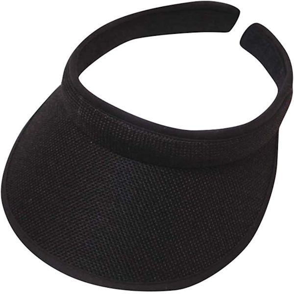 Unisex Visor, Tennis Cap Golf Ca, UV-beskyttelse Solhat (Sort)