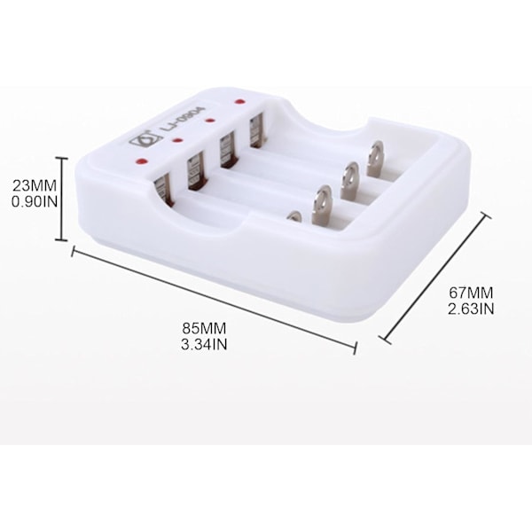 DC5V2A NiCd-NiMH Batteriladdare 4-Slot Intelligent Batteriladdare med LED 4ch Oberoende Laddning Laddningsadapter