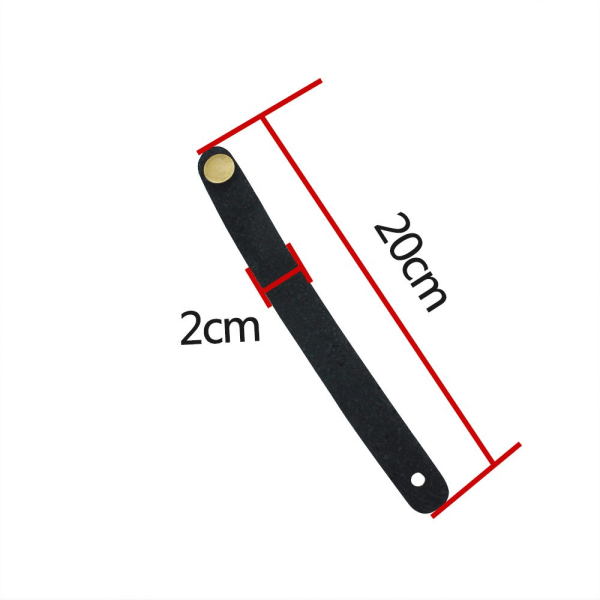 2 kpl kitarahihnaa  Synteettinen nahka Headstock-sovitin (musta)