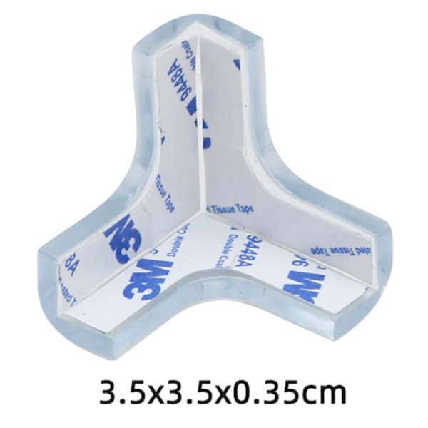 T-muotoinen lapsiturvallinen pehmeä kulmasuojus läpinäkyvä pöydän kulmasuoja silikonisuojus (4 kpl) 4pcs
