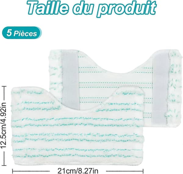 5-Delars Mikrofiber Ersättningsduk för Badrumsrengöring