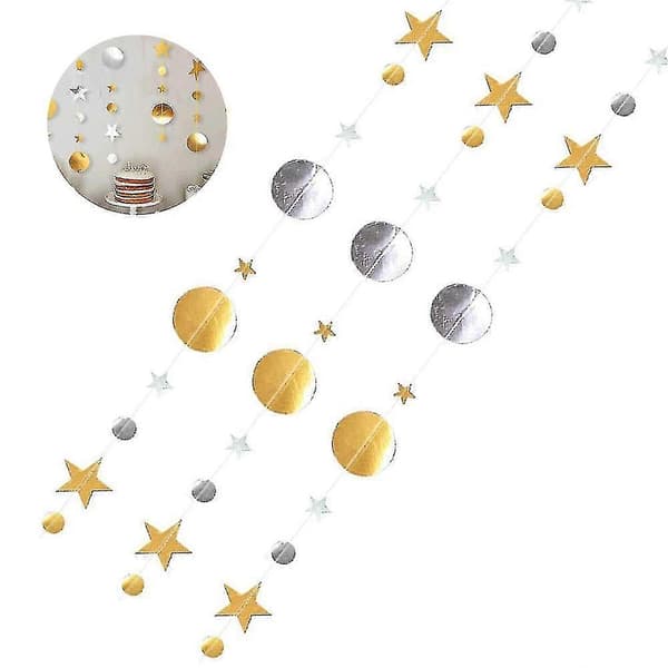 Twinkle Little Star Party Guirlander Glitter Hængende Måne Stjerner