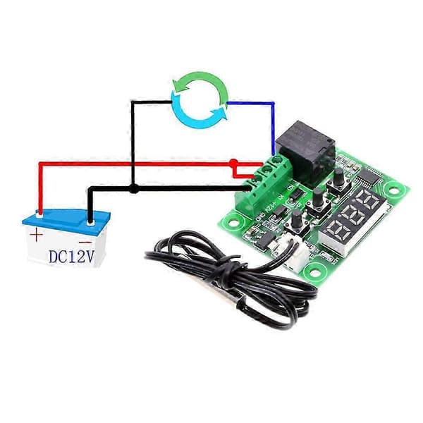 220V Digital LED Temperaturregulator 10A Termostat Kontrol Probe Ny