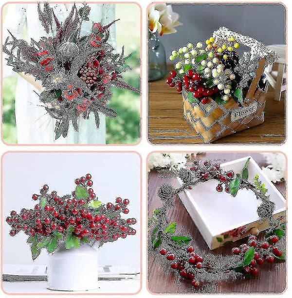 Blomsterarrangement Tilbehør Små Bær Blåbær Akacie