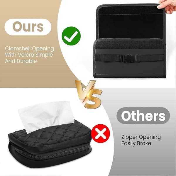 Bil Tissuehållare, Tissue Box Skydd Håll Bilen Prydlig, Premium PU