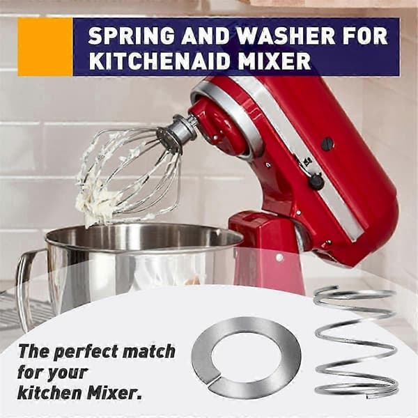 8Pack Fjeder og skive til KitchenAid-mixere - Udskiftningsdele i rustfrit stål til KitchenAid Stand