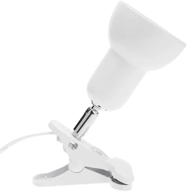 Bordlampeholder Klemme Skrivebordslampe E27 Pæreholder (Hvit)