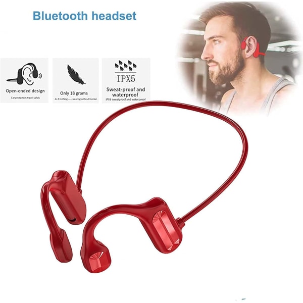 Benledning Bluetooth-hodetelefoner trådløse med mikrofon