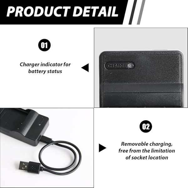 USB-laddare för S-ony-kameror, kompatibel med DSC-H50 H55 H70 H90 HX30V HX5V HX7V HX9V W150 W290, bärbar och praktisk för resor och utomhusbruk