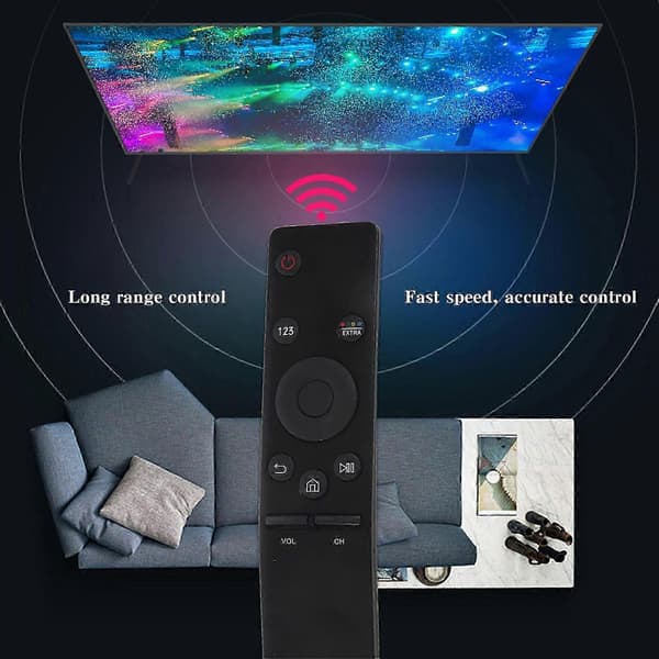 Korvaava TV-kaukosäädin LED 3D -älytelevisiolle, musta