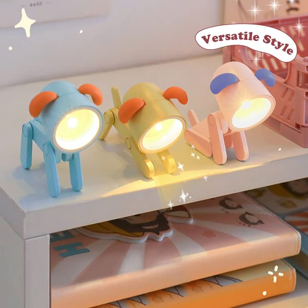 4 stk. Mini LED-nattelys, justerbar bordlampe med knapcelle