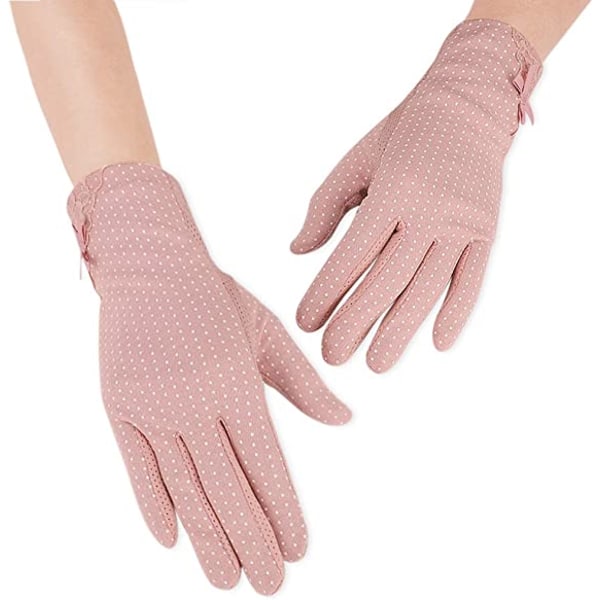 Damcykelhandskar för solskydd, rosa