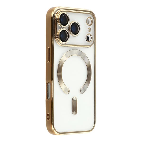 iPhone 17 Deksel Kompatibelt med MagSafe Full Kamerabeskyttelse TPU Telefondeksel - Gull iPhone 17