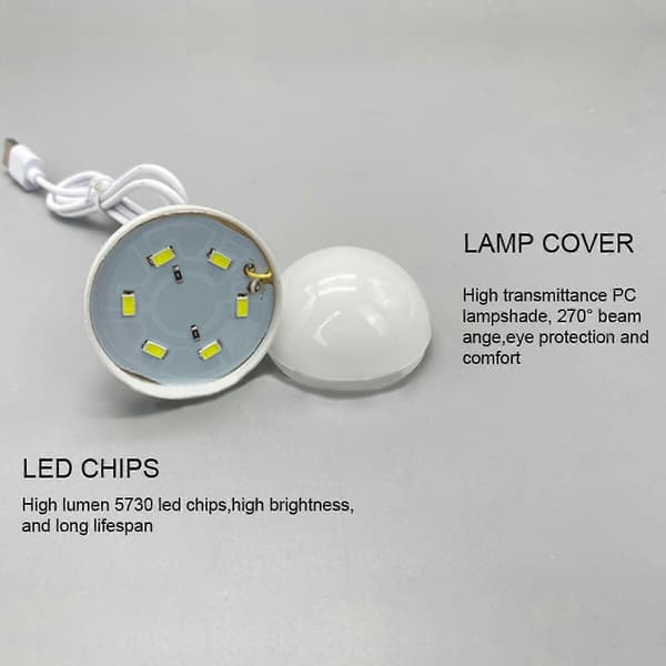 Usb Camping Pære 5v Strøm Skrivebordslampe Boglampe Studerende Studie Bord Super Lys