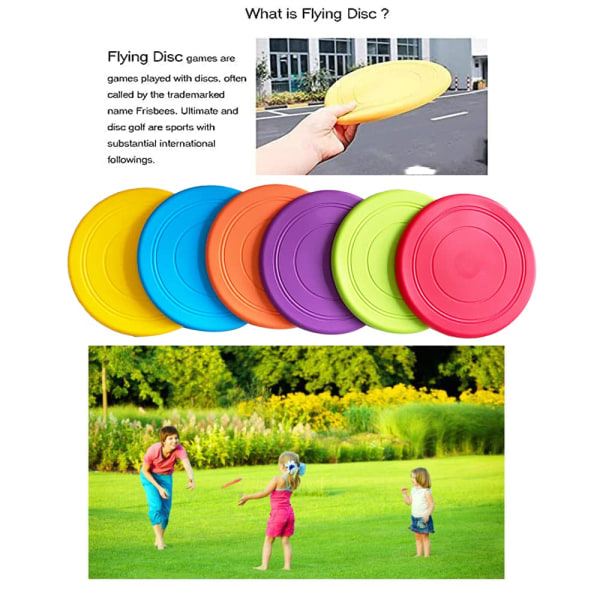 6 st barn flygande disc leksak utomhus spel disk flygblad frisbee