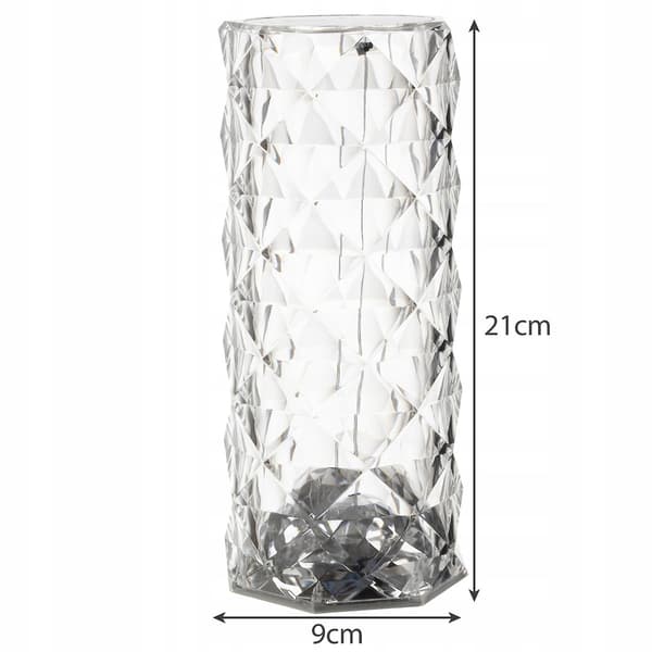 LED-lampe med rose-refleksjon - 16 farger