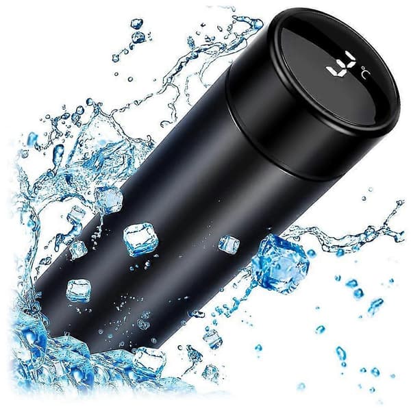 Vattenflaska 500 ml / 17 oz Smart LED-tryckskärm med temperatur