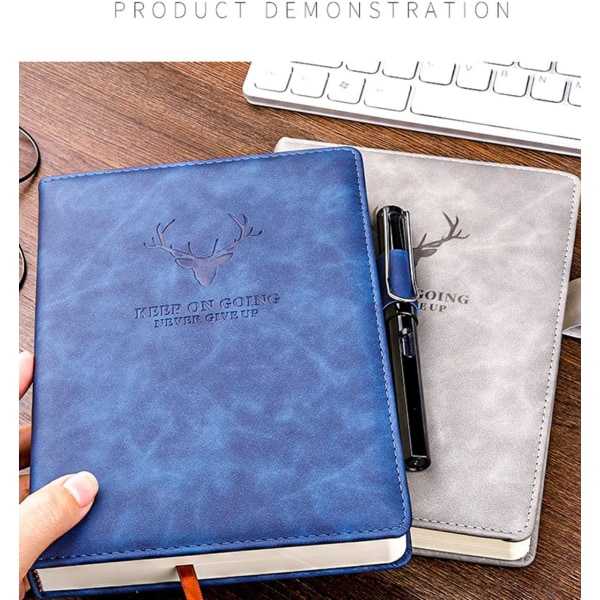 A5 Ruled Notebook Journal - Executive Notebooks med inbunden bok med premium tjockt papper, 8,3"×5,7",360 sida, perfekt för kontorshem (grå)