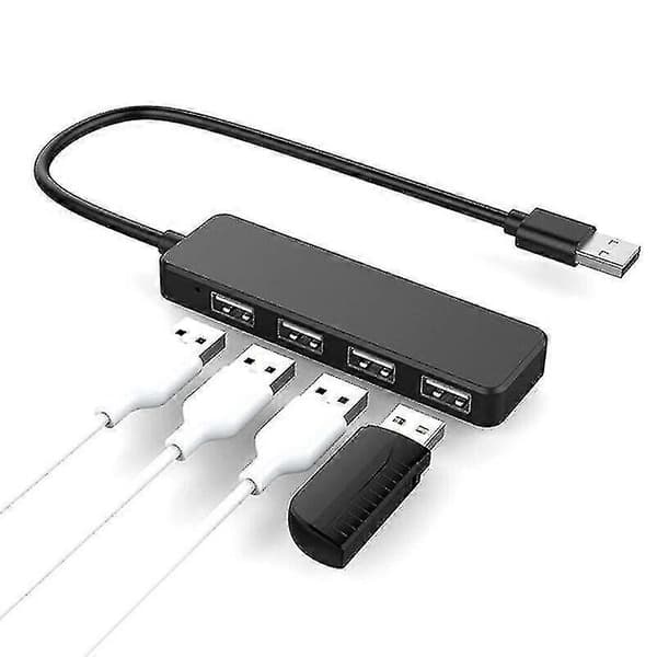4 Portars USB Hub 2.0 Multi Splitter Expansion Höghastighetsadapter Skrivbordsdator PC Laptop