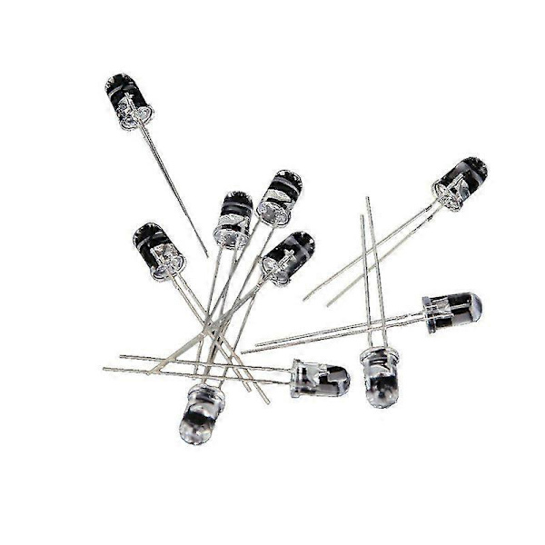 10 stk. 5 mm IR LED infrarød lysdiode.