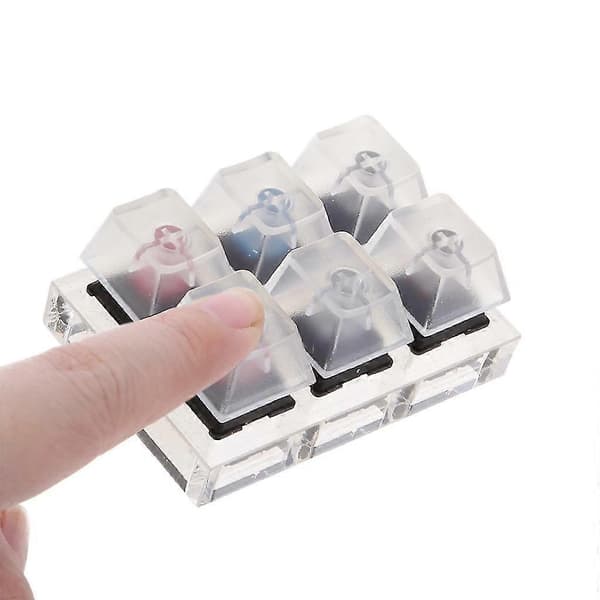 6 Key Caps Swit6x Tester Kits til Cherry Mx Mekanisk Tastatur Switch Sampler