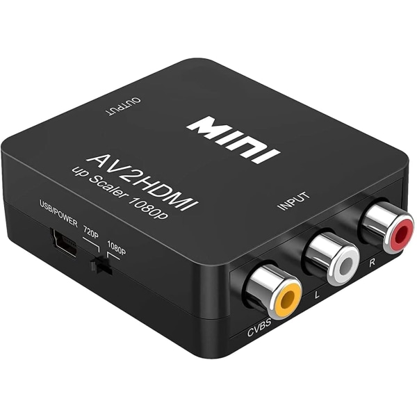AV til HDMI Adapter Mini AV CVBS til HDMI Adapter