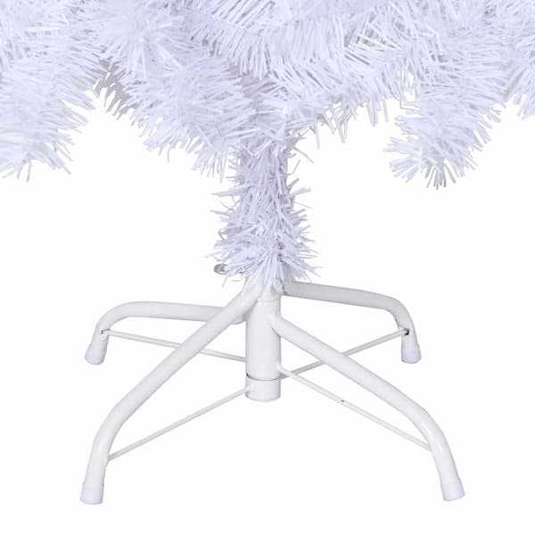 vidaXL Plast Julgran med Tjocka Grenar Vit 120 cm PVC