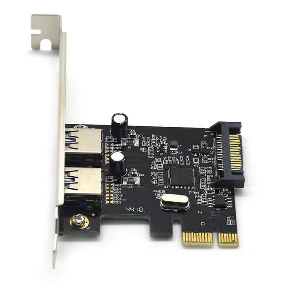 2 Port USB PCI-E X4 X8 X16 Riser Card USB 3.0 Gen 1 Adapter Connector