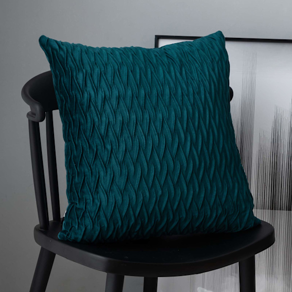 Kuddfodral Set Sammet Mjuk Solid Dekorativ Kuddfodral för Soffa Sovrum 50cmx50cm 2-pack för Soffa Säng Soffa Stol Blå Grön blue