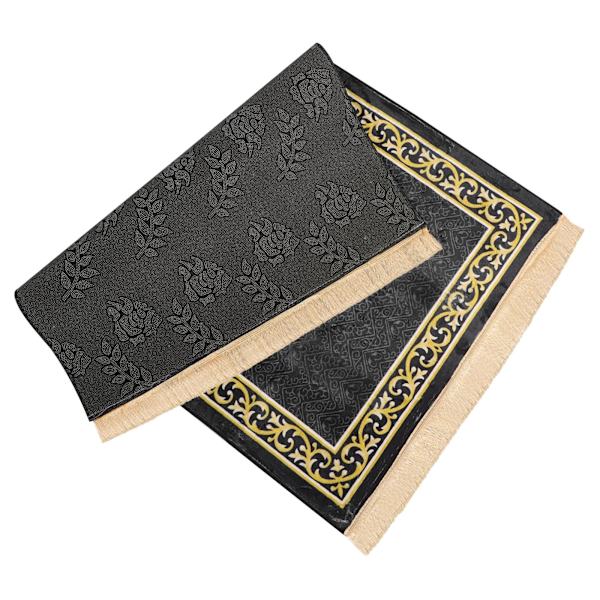 Paksu pehmustettu muslimi rukousmatto hapsuilla, perinteiset kuviot Islam rukousmatto mukavuus polvistua lattiamatto islamilainen matto rukousmatto Eid Ramadan lahja
