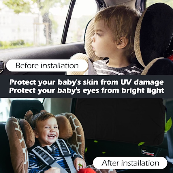 Magneettiset aurinkosuojat autoon, pimennysverhot sivuikkunoihin UV-suojalla ja yksityisyydellä.