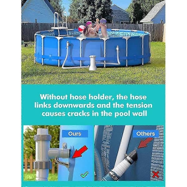 Poolslangadapter, Reservdelar för poolslang, Poolslangfäste och kolvventil för ovan mark