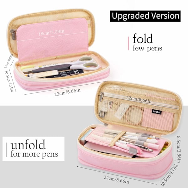 Etui med stor kapacitet pink