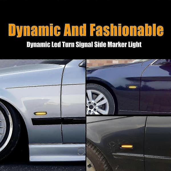 Bil Rökfärgad Led Dynamisk Sidomarkeringslampa Blinkers För 3-serie E46 Coupe1997-2001
