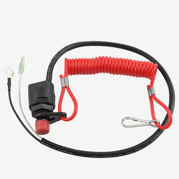 Påhængsmotor Motor Lanyard Kill Urgent Stop Switch Tether Lanyard til Marine