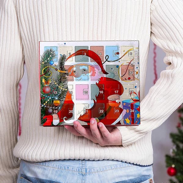 Julklappar Jul Barn Presentförpackning Nedräkningskalender Advent Läder Snöre Armband Set
