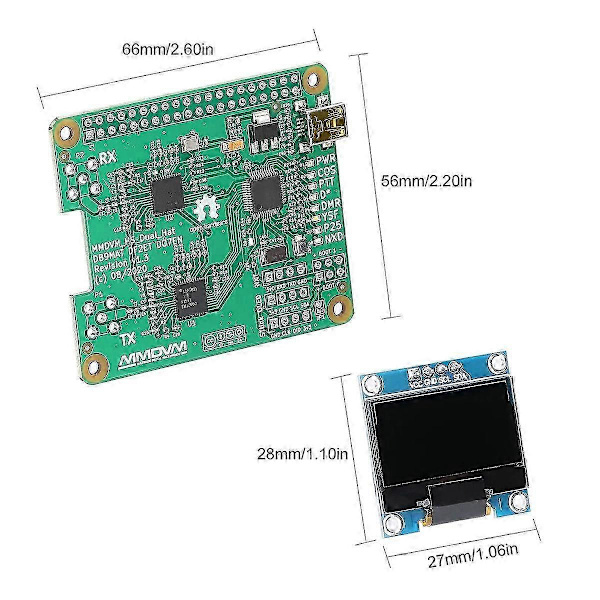 Duplex Hotspot Board med OLED-skærm Support DMR P25 D Star Mini Relay Module Support UHF VHF til
