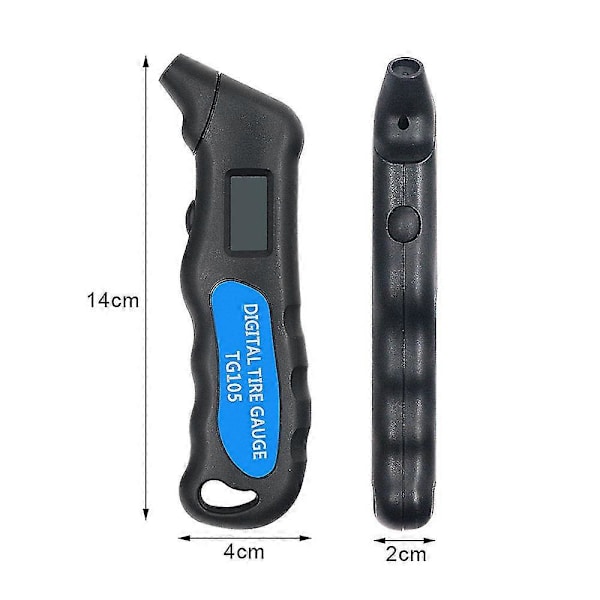Tg105 Digital Dæktryksmåler LCD Display Manometer Barometer Tester til Bil Lastbil