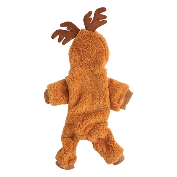 Blød Varm Rensdyr Hunde Hættetrøje Vinter Pyjamas til Jule Cosplay